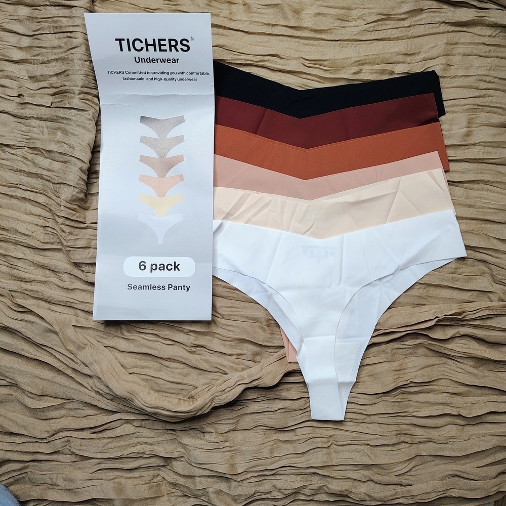Tichers Pack 6 Seamless underwear invisible panties and bikini briefs Sz S - Picture 5 of 10